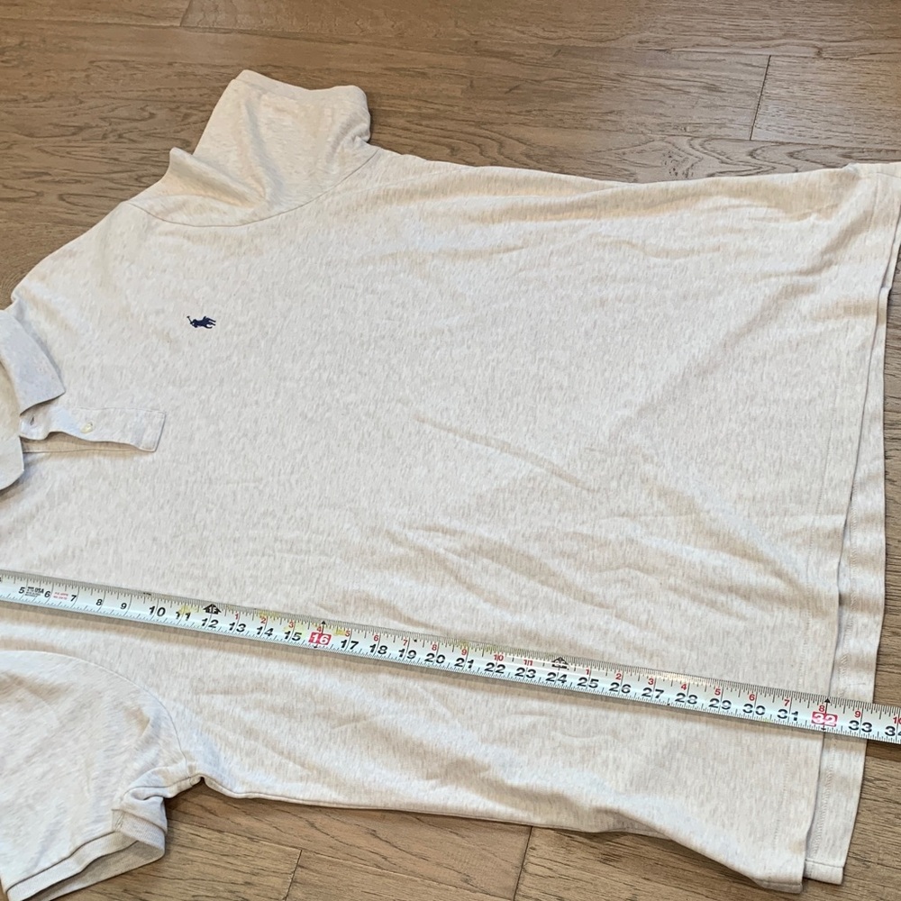 Polo by Ralph Lauren Men’s Light Heather Gray Polo with Navy Pony Size XXL - Picture 9 of 12